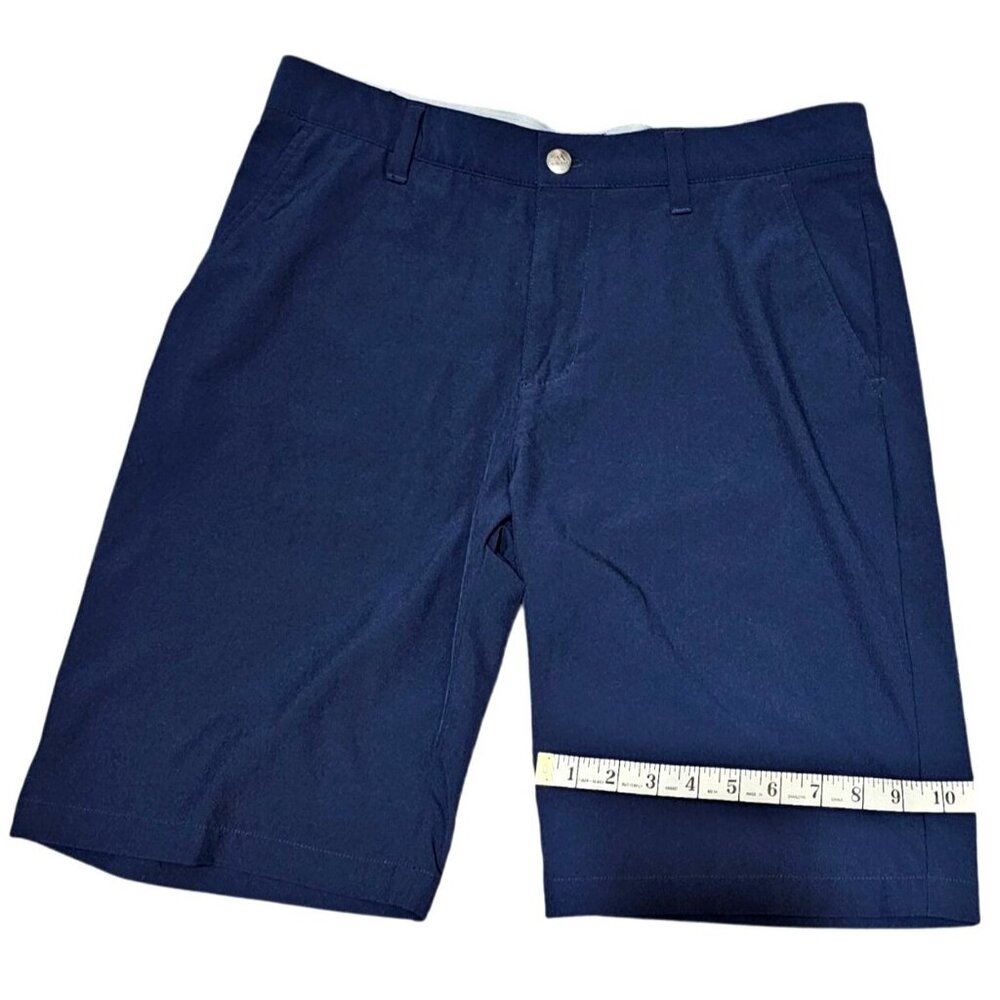 Adidas Men’s Navy Blue Golf Shorts Size 32 Lightweight Polyester Blend With Pock - Picture 12 of 12